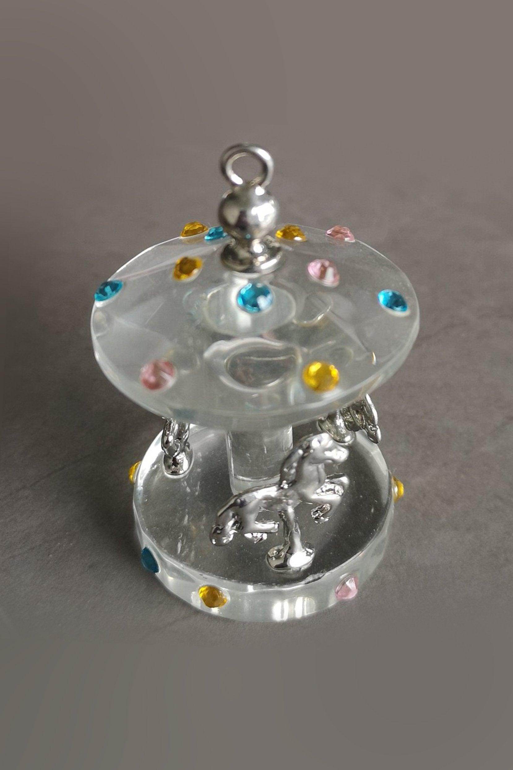 Crystal Christmas Carousel Figurine Ornament CGF0162 (Set of 6 pcs) - COCOMELODY